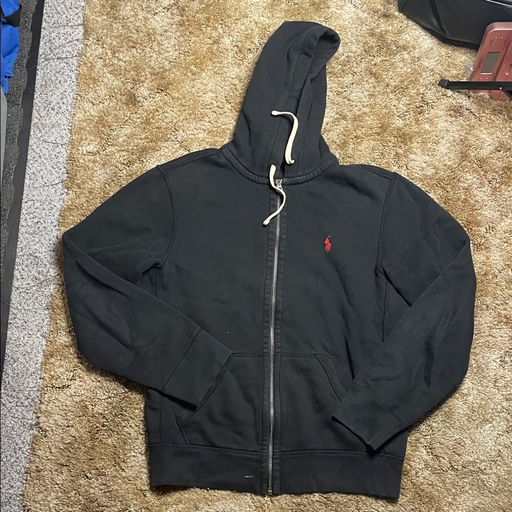 Polo Ralph Lauren Black Full Zip Jacket Size Medium